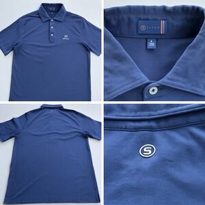 Stitch Golf Oldfield Navy‎ Polo Shirt Men's L Giza Cotton Stretch Performance